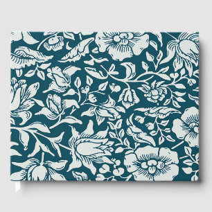 William Morris Mallow Floral Vintage Design Guest Book