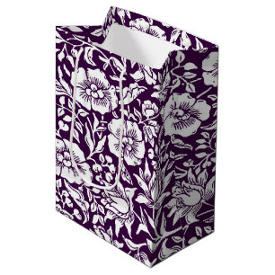 William Morris Mallow Floral Vintage Design Medium Gift Bag