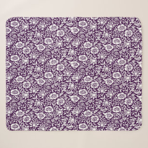 William Morris Mallow Floral Vintage Design Sherpa Blanket