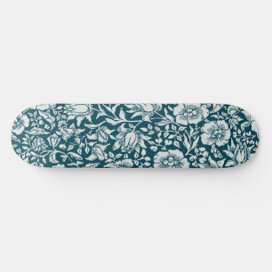 William Morris Mallow Floral Vintage Design Skateboard