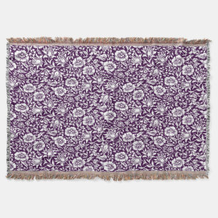 William Morris Mallow Floral Vintage Design Throw Blanket