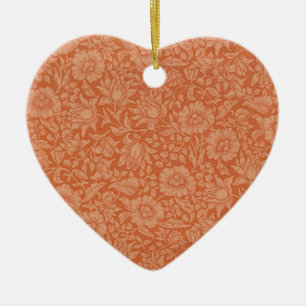 William Morris Mallow Floral Wallpaper Design Ceramic Ornament
