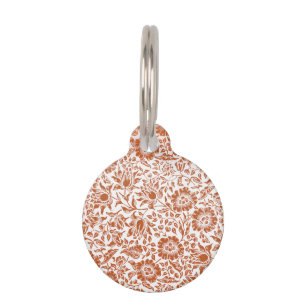 William Morris Mallow Floral Wallpaper Design Pet Tag