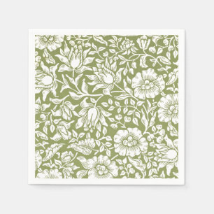 William Morris Mallow Green Pattern Napkin