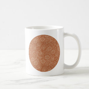 William Morris Mallow Pattern: Terracotta Floral Coffee Mug