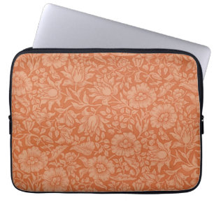 William Morris Mallow Pattern: Terracotta Floral Laptop Sleeve
