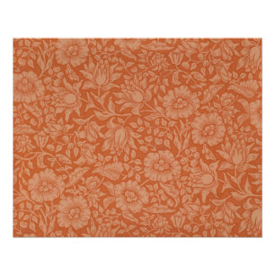 William Morris Mallow Pattern: Terracotta Floral Poster