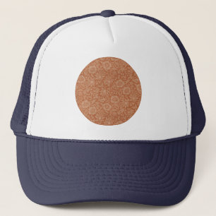 William Morris Mallow Pattern: Terracotta Floral Trucker Hat