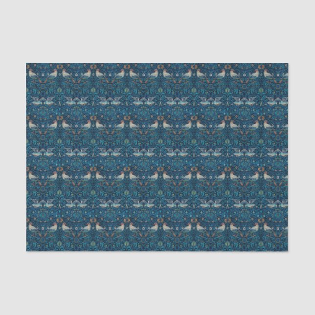  William Morris - Many birds and floral patterns Tissue Paper (Front)