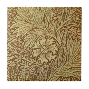 William Morris Marigold Antique Flower Pattern Ceramic Tile