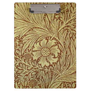 William Morris Marigold Antique Flower Pattern Clipboard