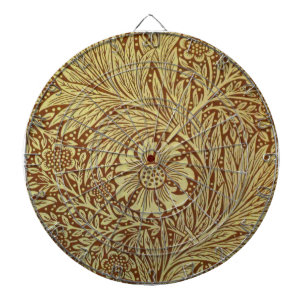 William Morris Marigold Antique Flower Pattern Dartboard