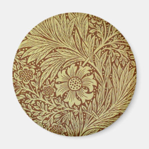 William Morris Marigold Antique Flower Pattern Magnet