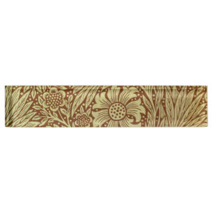 William Morris Marigold Antique Flower Pattern Nameplate