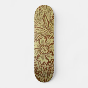 William Morris Marigold Antique Flower Pattern Skateboard