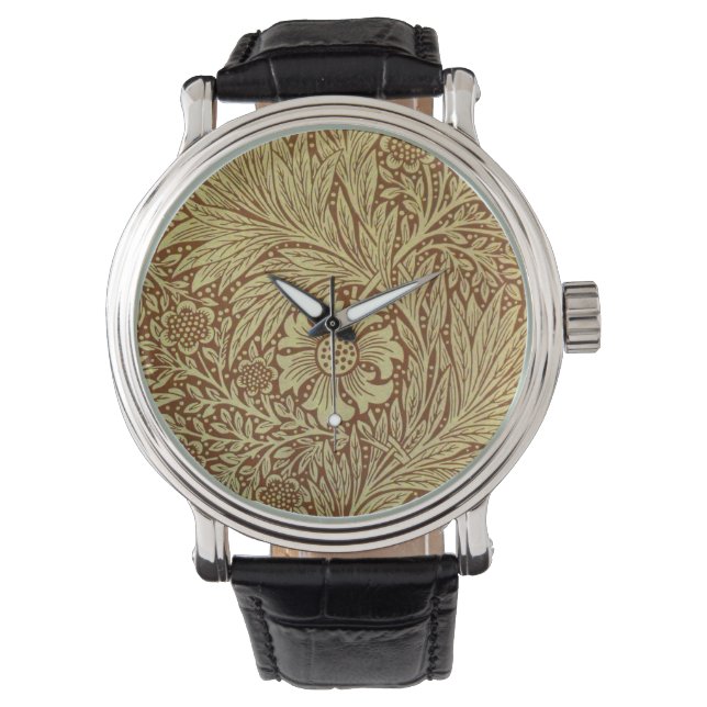 William Morris Marigold Antique Flower Pattern Watch (Front)