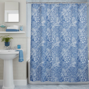 William Morris Marigold Blue Shower Curtain