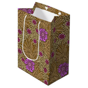 William Morris Marigold, Brown, Beige and Violet Medium Gift Bag