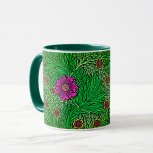 William Morris Marigold, Emerald Green & Fuchsia Mug