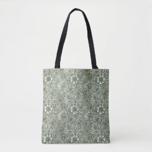 William Morris Marigold Green Floral Art Print Tote Bag