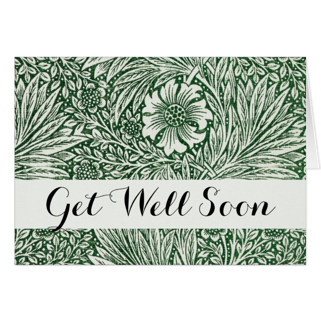 william morris marigold green floral flower (Front Horizontal)