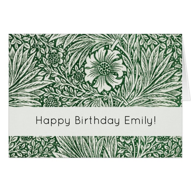 william morris marigold green floral flower (Front Horizontal)