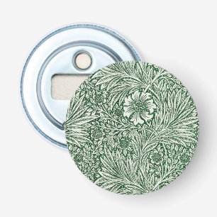 william morris marigold green floral flower bottle opener