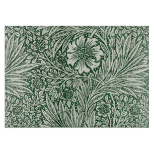 william morris marigold green floral flower cutting board