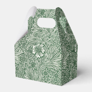 william morris marigold green floral flower favour box