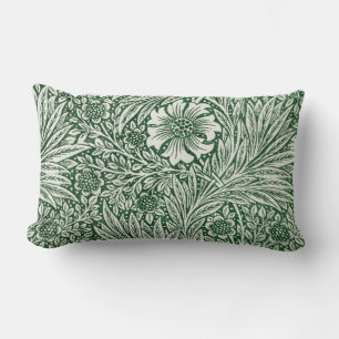 william morris marigold green floral flower lumbar cushion