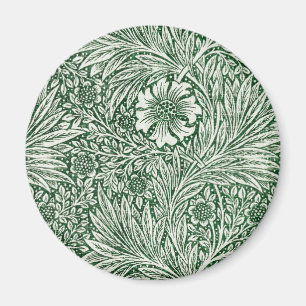 william morris marigold green floral flower magnet