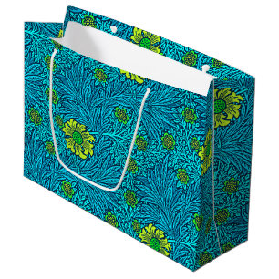 William Morris Marigold, Turquoise & Cobalt Blue Large Gift Bag