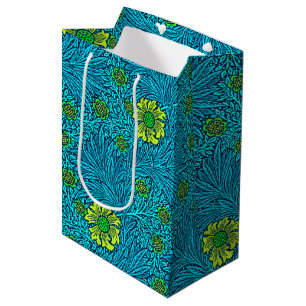 William Morris Marigold, Turquoise & Cobalt Blue Medium Gift Bag