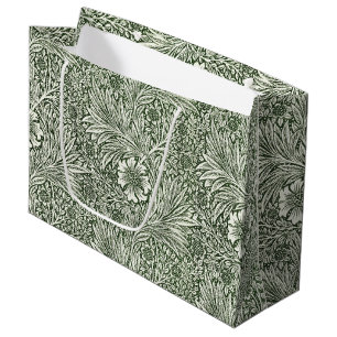 William Morris Marigold Vintage Green Floral Large Gift Bag