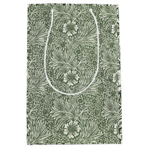 William Morris Marigold Vintage Green Floral Medium Gift Bag