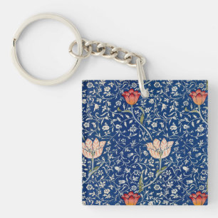 William Morris Medway Blue Floral  Key Ring