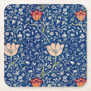 William Morris Medway Blue Floral  Square Paper Coaster