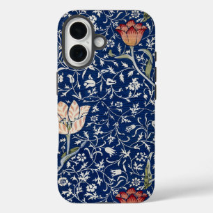 William Morris Medway Blue Tulip Floral Art iPhone 16 Case