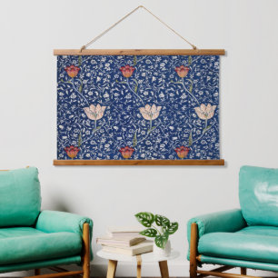William Morris Medway Blue Tulip Floral Art Hanging Tapestry