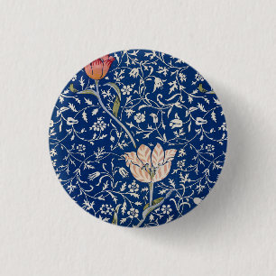William Morris Medway Pattern 3 Cm Round Badge
