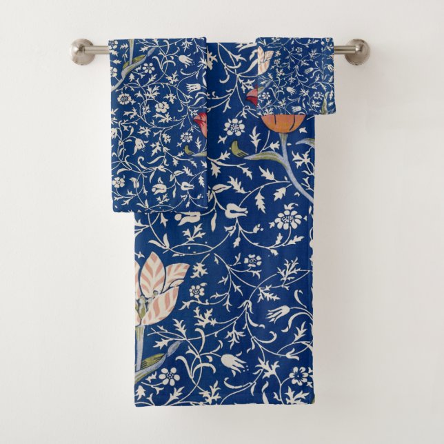 William Morris Medway Pattern Bath Towel Set (Insitu)