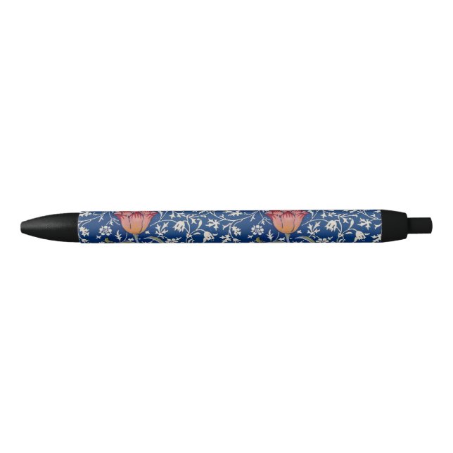 William Morris Medway Pattern Black Ink Pen (Front)
