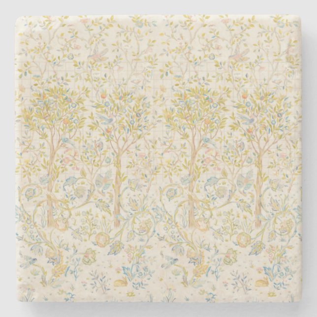 William Morris "Melsetter" 2 Stone Coaster (Front)