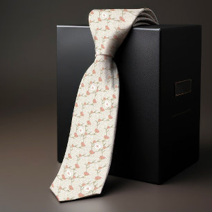 William Morris Monogrammed Garden Tulip Floral Tie