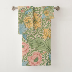William Morris Myrtle Flower Floral Botanical Bath Towel Set