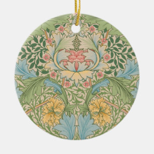 William Morris Myrtle Flower Floral Botanical Ceramic Ornament