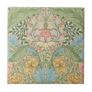 William Morris Myrtle Flower Floral Botanical Ceramic Tile