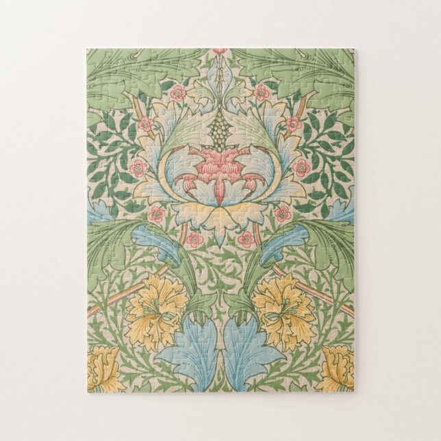 William Morris Myrtle Flower Floral Botanical Jigsaw Puzzle (Vertical)