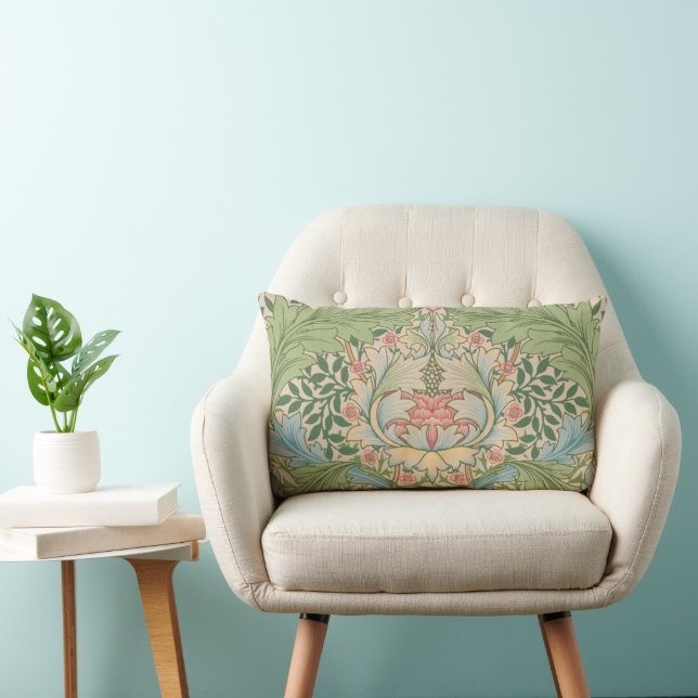 William Morris Myrtle Flower Floral Botanical Lumbar Cushion (Chair)