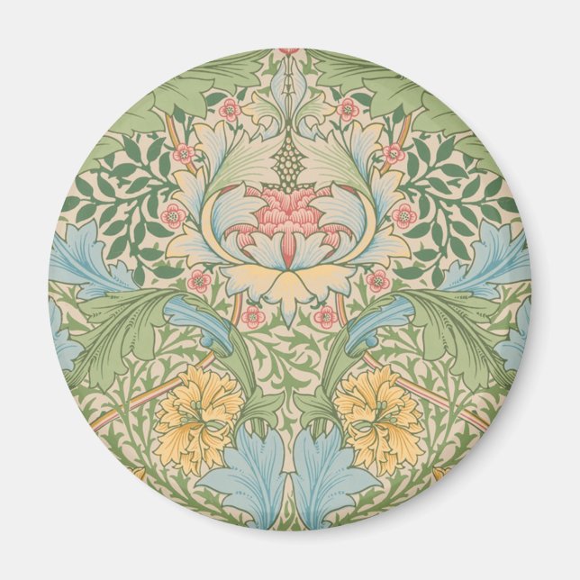 William Morris Myrtle Flower Floral Botanical Magnet (Front)